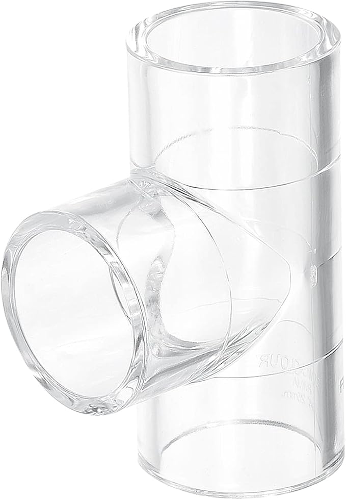 uxcell 1Pcs Clear Elbow Fitting, 25mm/0.98" 3 Way Acrylic Elbow T-Shaped Pipe - Image 4