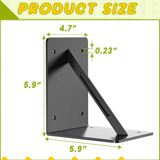 4 Pcs 6"x 6"x 3" L Shape Brackets - Image 2