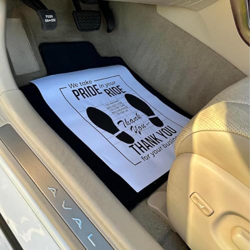 White Car Paper Floor Mats, Temporary Cars Floor Protector, Automotive Mat - Image 4