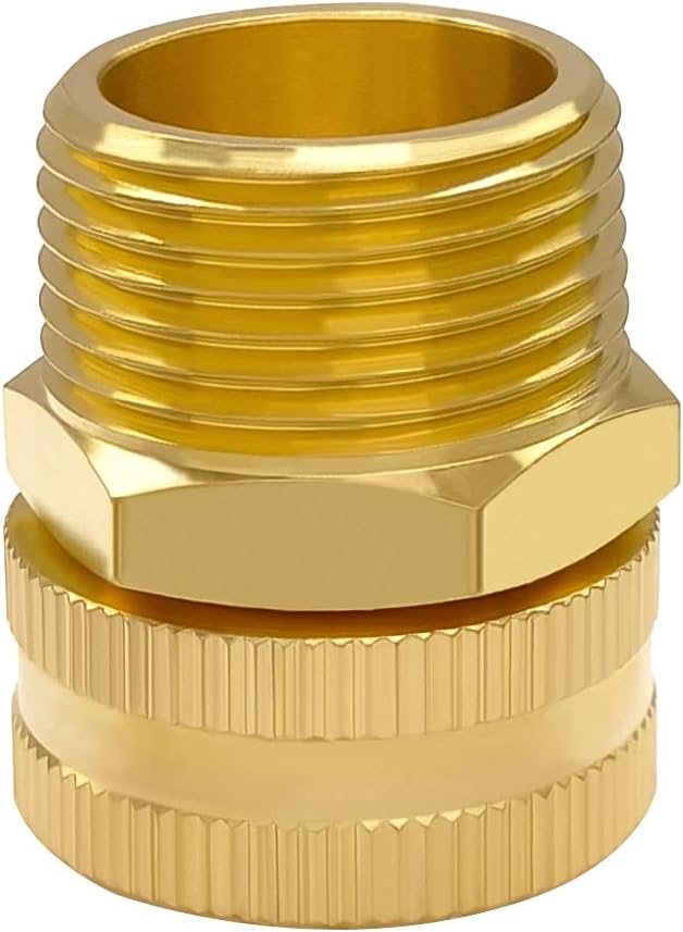Hooshing 3PCS Garden Hose Adapter 3/4" NPT Male to 3/4" GHT Female Thread | - Image 4