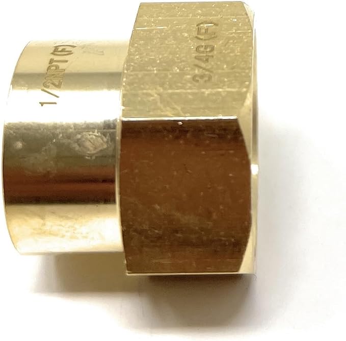 Cascada 3/4" G Thread Female to 1/2" NPT Thread Female Pipe Fitting Adapter - Image 8