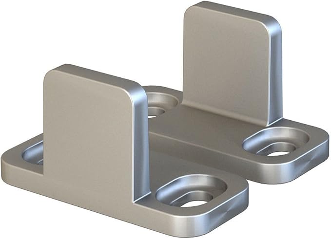 JUBEST Silver Aluminum Floor Guide, Floor Mounted Sliding Barn Door Hardware by JUBEST