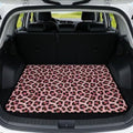 Pink Leopard Universal Car Trunk Mat, Waterproof Cargo Liner by Mintulipy