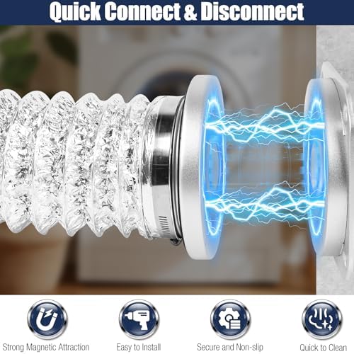 DV180 Magnetic Dryer Vent Coupling Kit, Airtight Quick Connect - Image 5