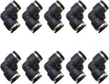 1/4" Od Air Line Elbow Union, Push To Connect Air Fitting by ROZESAZZ