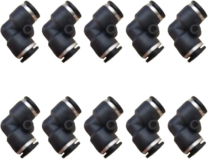 1/4" Od Air Line Elbow Union, Push To Connect Air Fitting by ROZESAZZ