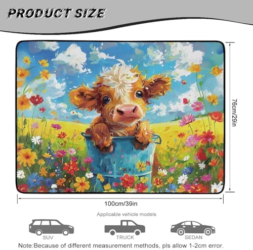 Calf Flower Trunk Mat for Car Snow Gear Trunk Mat Universal Waterproof Cargo - Image 7