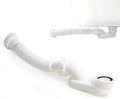 Low Profile 1-1/2" P Trap Flexible Bathtub Shower Drain Pipe Kit, Flat by Azucyzi