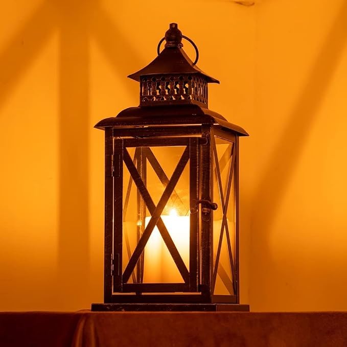 Lantern Decorative Indoor & Outdoor, 2 Pack Large Hanging Candle Lanterns Home - Image 6