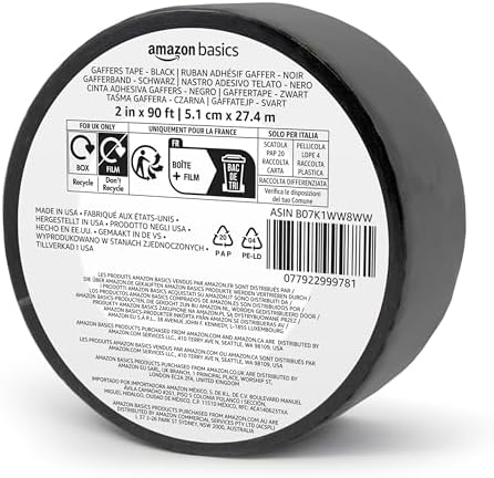 Amazon Basics No Residue, Non-Reflective Gaffers Tape by AmazonBasics