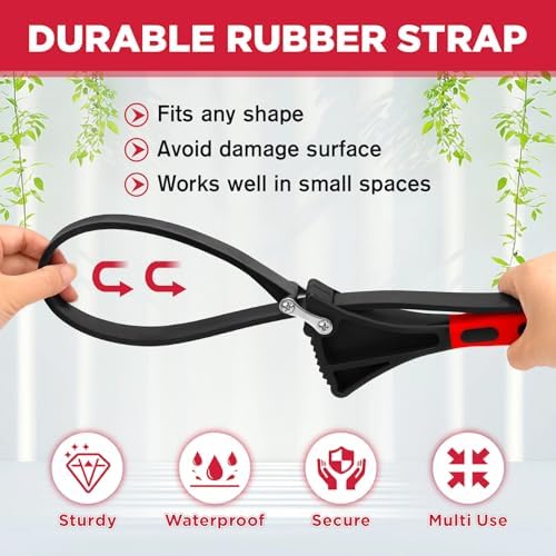 2-Piece Rubber Strap Adjustable Wrench Set Diameter 4" and 6", Oil Filter Pipe - Image 6