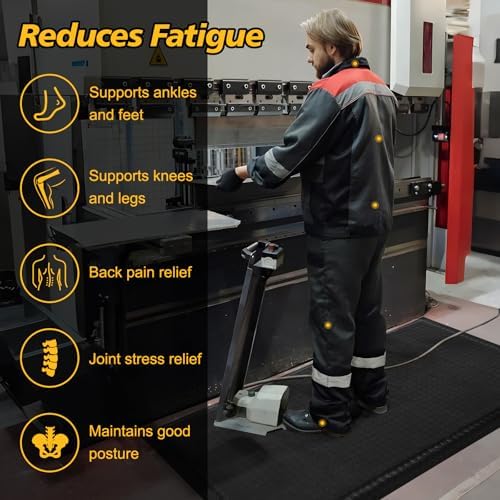 Nisorpa Anti Fatigue Mats Industrial 2' x 6' Ergonomic Standing Mat 15/16" - Image 5