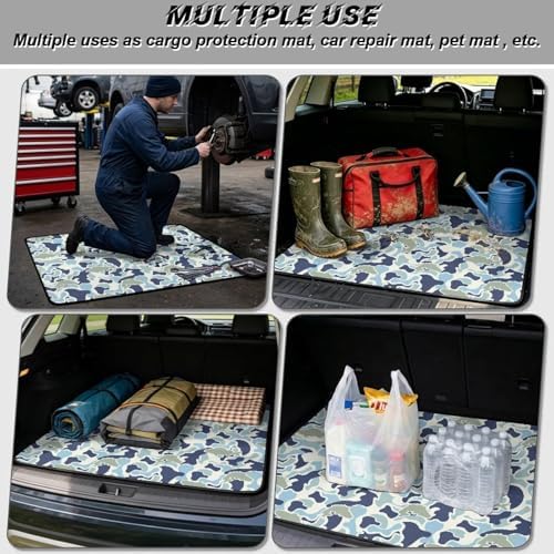 ELEQIN Fish Camo, Car Trunk Mat, All Weather Cargo Liner Trunk Protection - Image 3