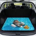 ELEQIN Trunk Mats for SUV Sedan Truck Pool Vacation Cat Print Car Cargo Liner by ELEQIN
