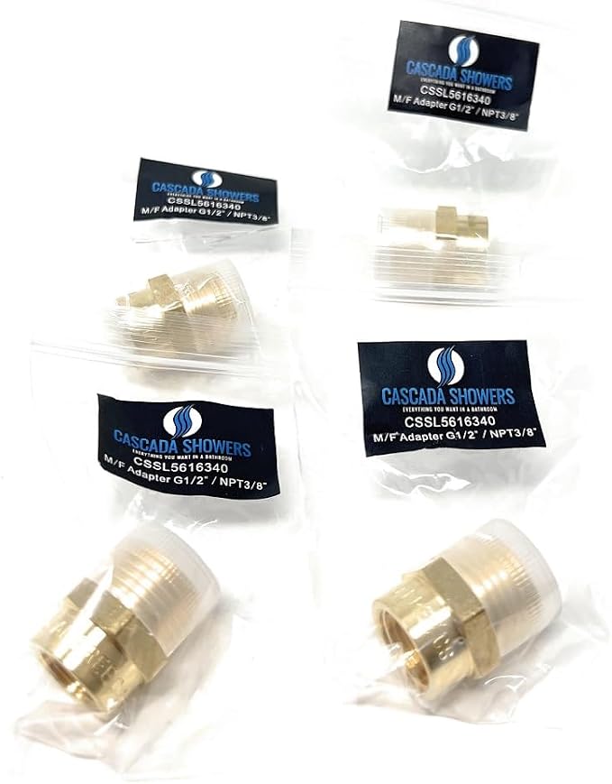 Cascada Lead-Free Brass Adapter, G Thread British BSPP Male to NPT Female | - Image 2