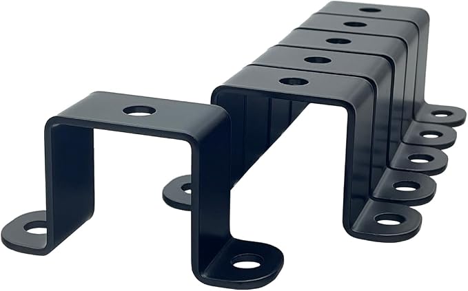 6 PCS 1.5x1.5" Square Pipe Tube Strap Clamps, 1.5 inch metal u shaped bracket - Image 6