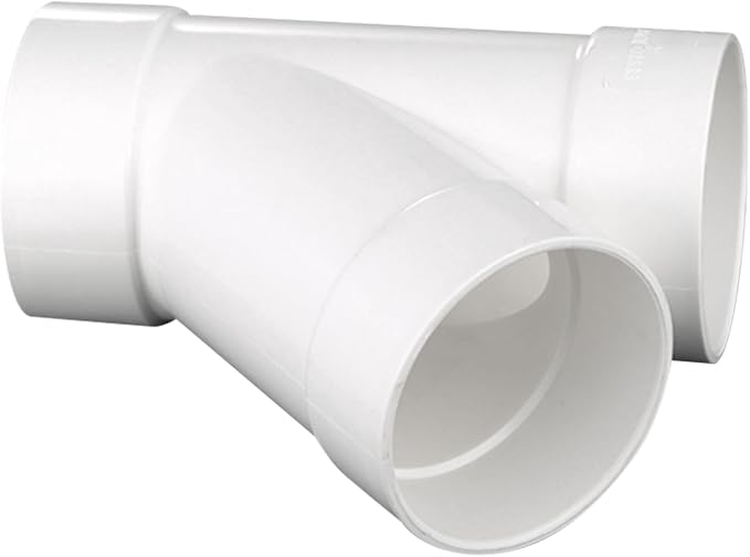 1.5" PVC 45 Degree Wye DWV Sanitary Y-TEE Street Drain Waste white | Vent PVC - Image 7