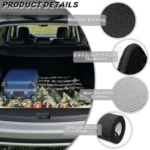 Black Holiday Music Print Work Trunk Mat Heavy Duty Foldable Cargo Liner - Image 6
