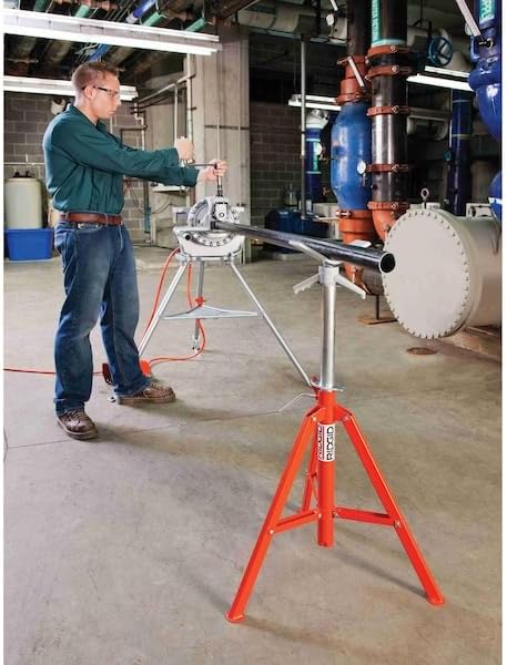 RIDGID 56662 Model VJ-99 V Head High Pipe Stand, 12-inch Pipe Stand - Image 2
