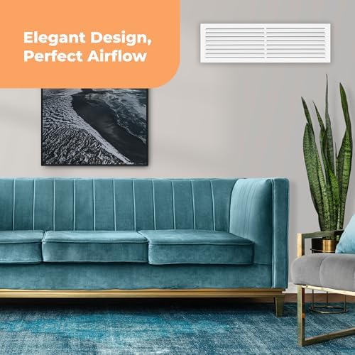Rustproof 30 x 8 Inch Aluminum Vent Cover – Quiet Return Air Grille - Image 6