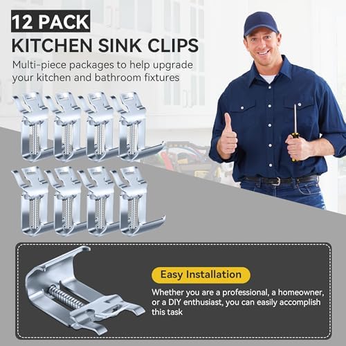 12 Pack Sink Clips for Kitchen Sink Installation - Image 5