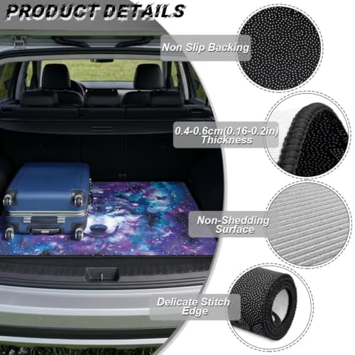 ELEQIN Galaxy Purple Wolf Car Trunk Mat Cargo Liner - Image 6