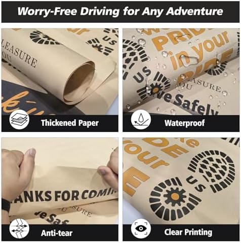 KAFEEK Disposable Paper Car Floor Mats, Temporary Cover, 16x20 Inch - Image 4