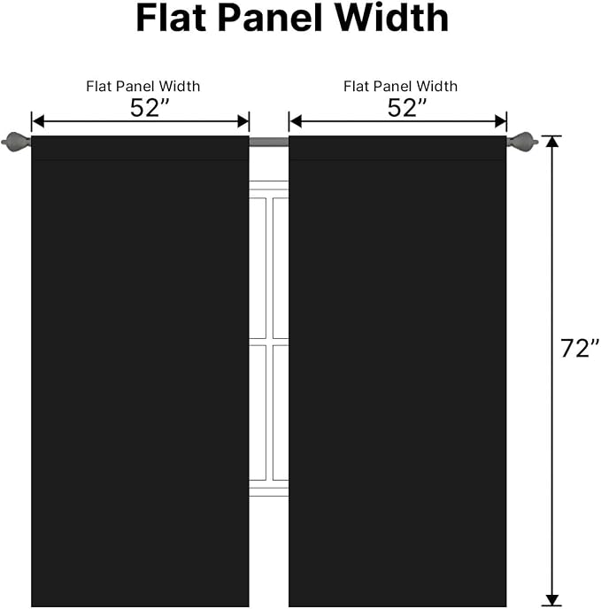 H.VERSAILTEX Blackout Curtains Thermal Insulated Window Treatment Panels Room - Image 7