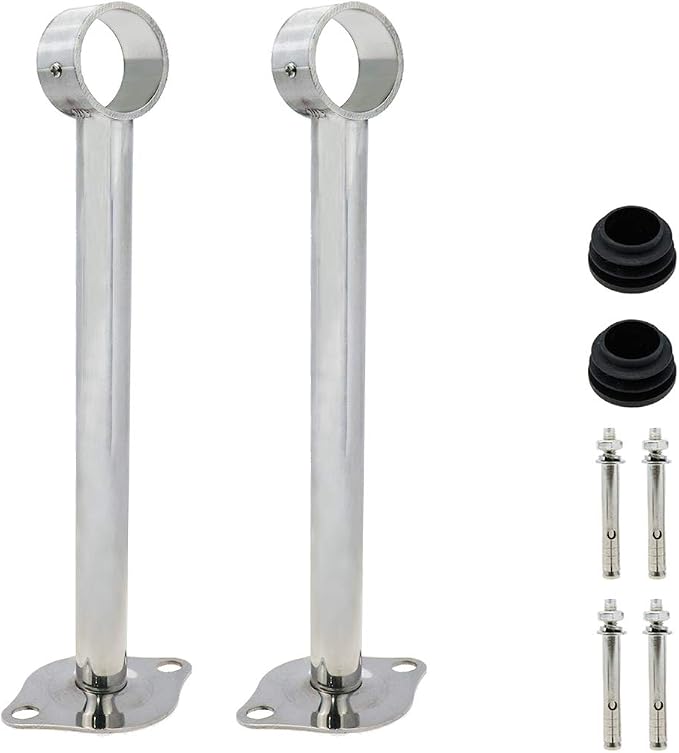 Ceiling-Mount Bracket Wardrobe Pipe Bracket Rod Lever Support Holder Fit 32 to by Home
