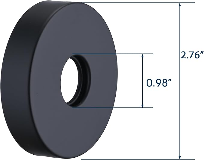 Matte Black Shower Arm Flange, Metal Shower Arm Stabilizer Bracket and Flange - Image 6