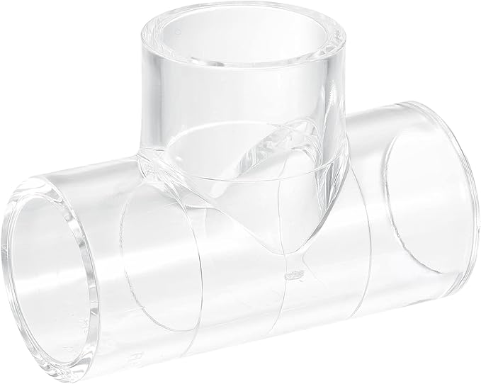uxcell 1Pcs Clear Elbow Fitting, 25mm/0.98" 3 Way Acrylic Elbow T-Shaped Pipe by uxcell