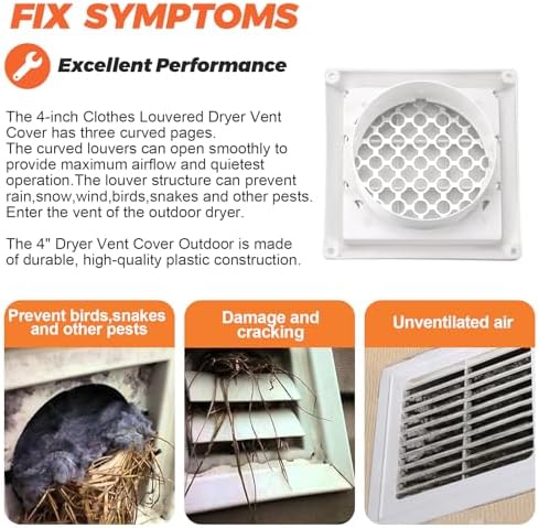 4" Louvered Dryer Vent Cover by Beaquicy - Image 4