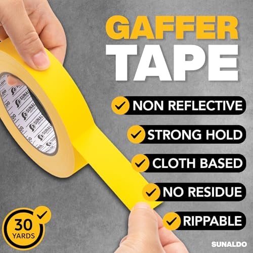 Gaffers Tape Heavy Duty, No Residue | Yellow - Image 3