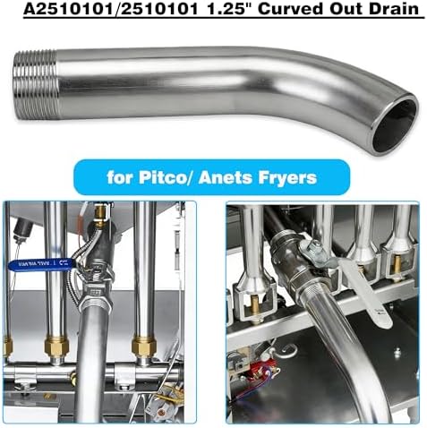 A2510101 Fryer Drain Pipe 1-1/4" - Image 4