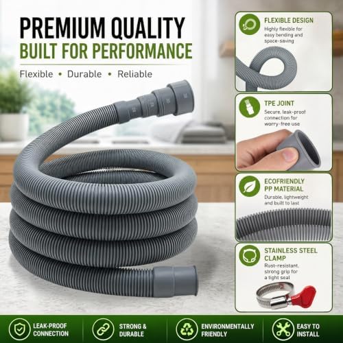 TTFLEX 10 FT Washing Machine Drain Hose, Washer Drain Hose Extension Kit - Image 7