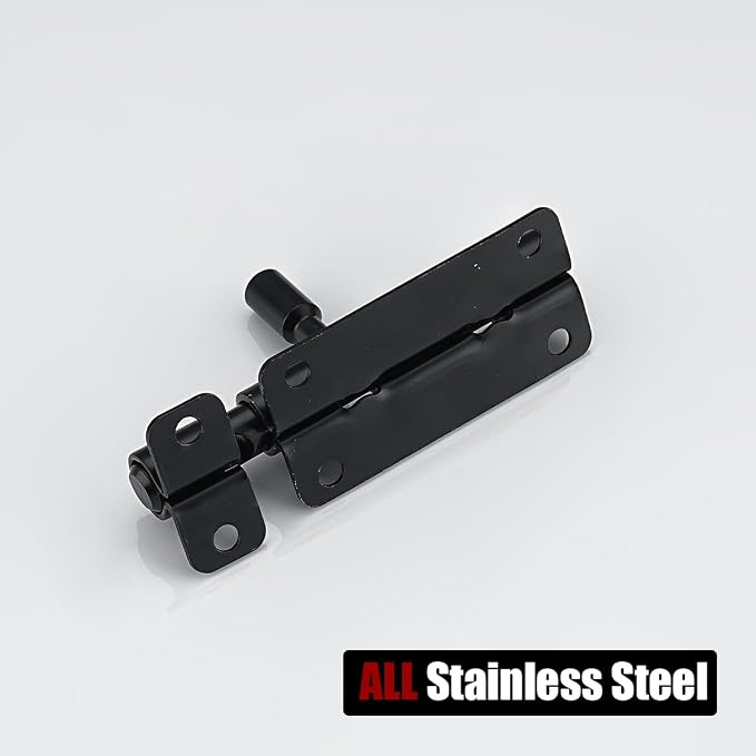 JQK Door Security Slide Latch Lock Barrel Bolt, 304 Stainless Steel Sliding - Image 6