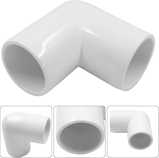 Piutouyar 4 Pcs 3/4" 90 Degree Right Angle Elbow PVC Pipe Fitting, 2 Way | - Image 4