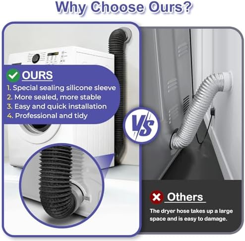 Upgraded 3 in 1 Dryer Vent Kit, include Dryer Vent Hose - Image 3