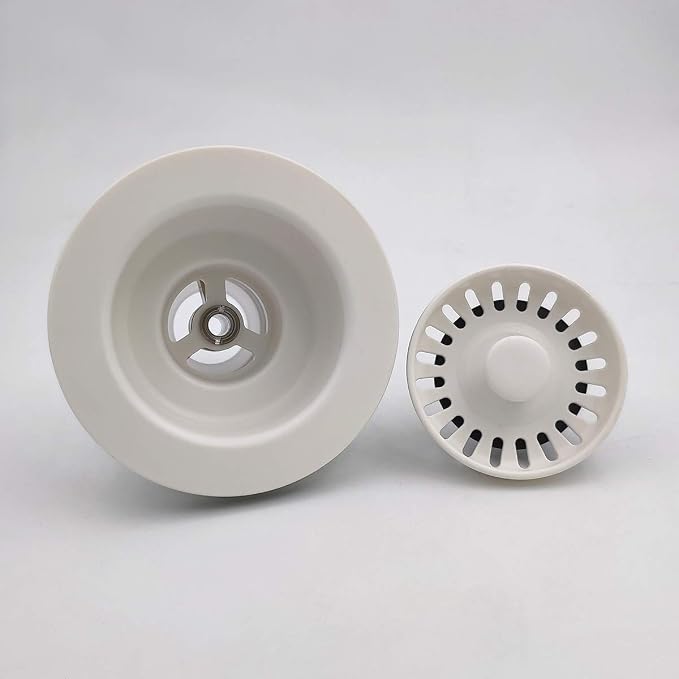 White Polymer Drain Kitchen Sink Drain Assembly - Image 2