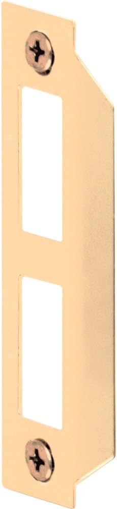 Prime-Line E 2435 Brass Victorian-Style Mortise-Lock Door Strike by Prime-Line