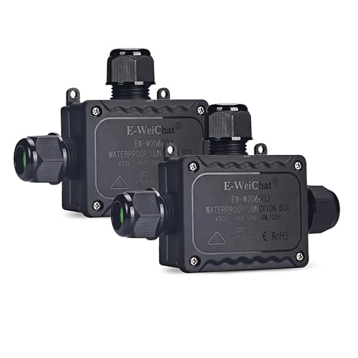 Junction Box Outdoor Waterproof Electrical Box, IP68 Black Outdoor M25 coaxial by JIANGYAR-SS