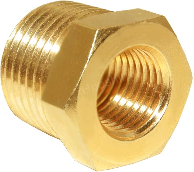 Hooshing 6PCS Brass Reducer Hex Bushing 1/2" NPT Male x 1/4" NPT Female | Heavy - Image 5
