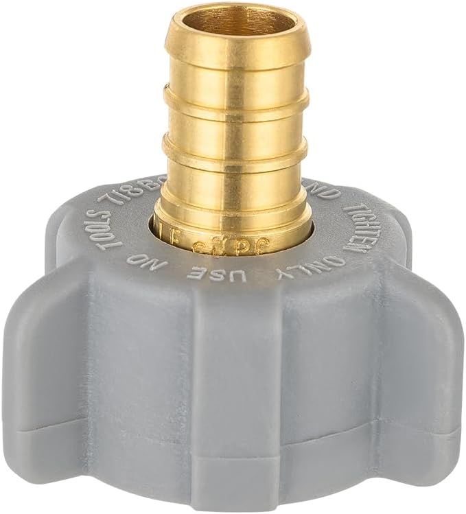 2PC EFIELD 1/2" Pex X 7/8"Toilet BC Swivel Straight Adapter | Brass Plumbing - Image 5