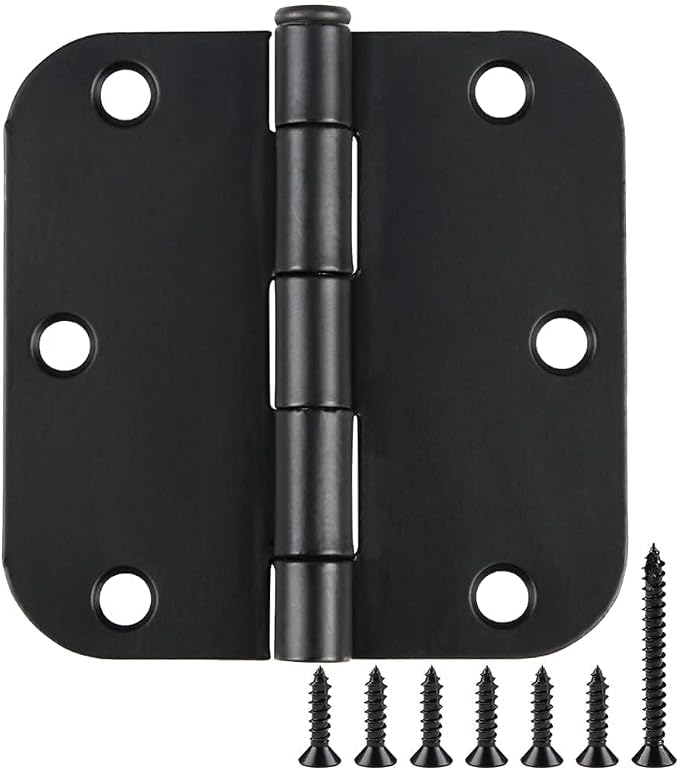 TDCHINGES Rounded Door Hinges Matte Black 3.5 Inch by TDCHINGES
