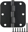 TDCHINGES Rounded Door Hinges Matte Black 3.5 Inch by TDCHINGES