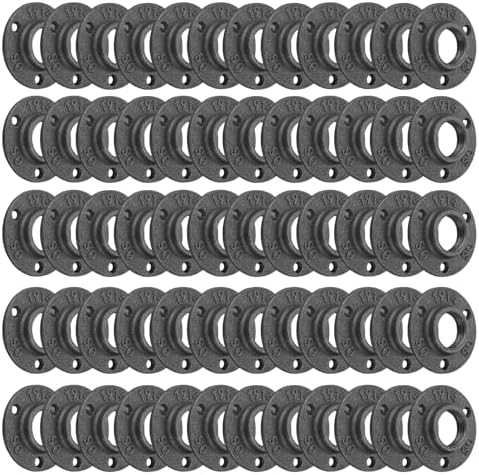 1" Floor Flange, Malleable Iron Threaded Pipe Flange by HomeTZH