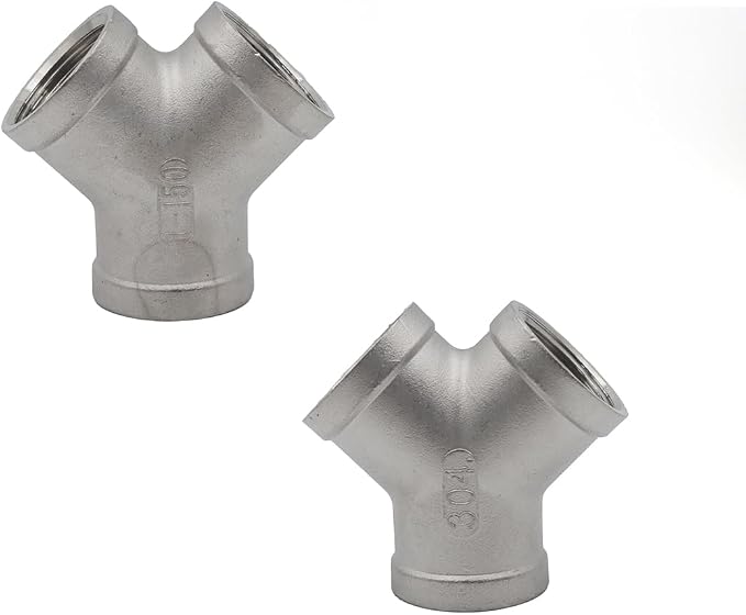 Stainless Steel 304 Tee NPT Female Y Shaped 3 Way Cast Pipe Fitting - Image 6
