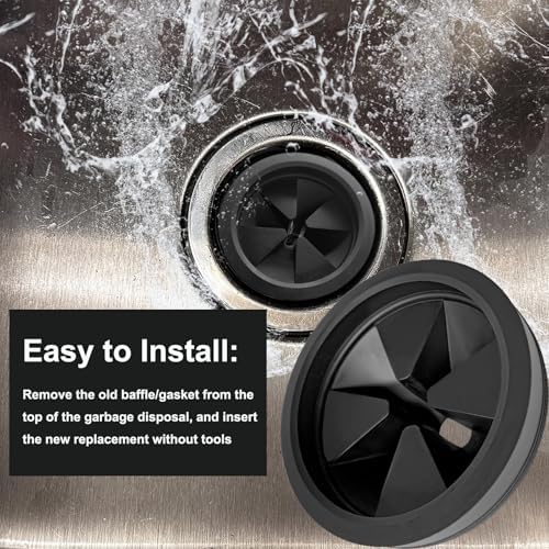 3 1/8 Inch Garbage Disposal Sink Baffle Splash Guard, Quiet Collar, Perfect Fit - Image 5