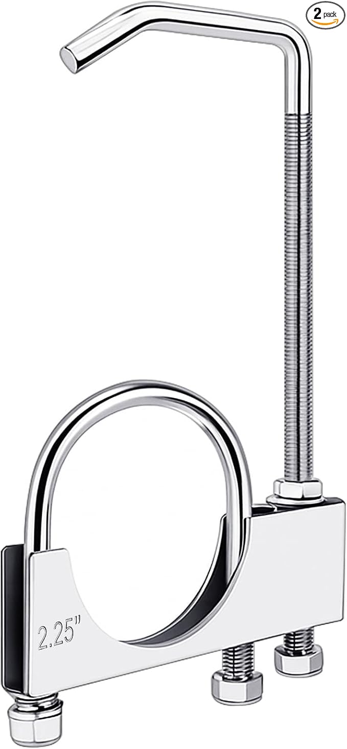 2 Pcs 2.25 Inch Universal Exhaust Clamp by Datanly