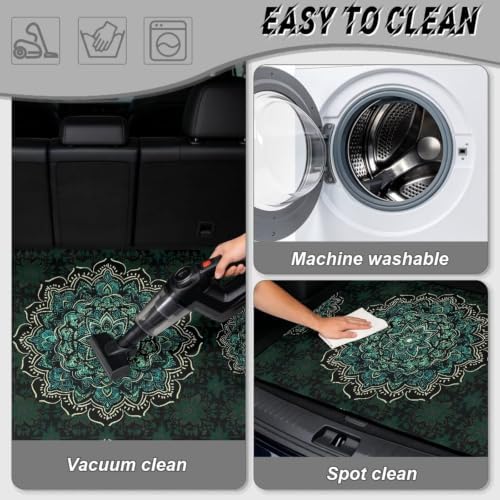 Green Boho Heavy Duty Trunk Mat 29"x39" - Image 5